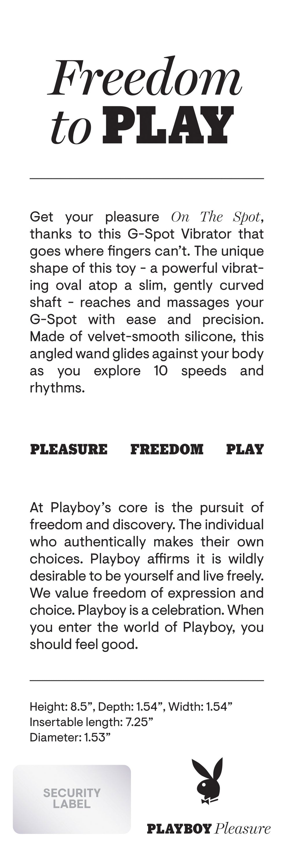 Playboy Pleasure - on the Spot - G-Spot Vibrator - Deep Teal