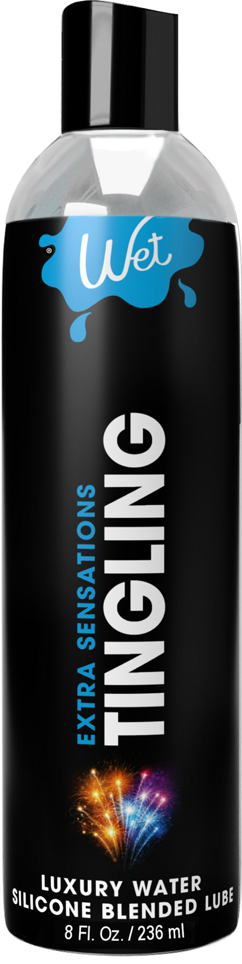 Wet Extra Sensations Tingling Water/silicone Blend Based Lubricant 8 Oz WT27312