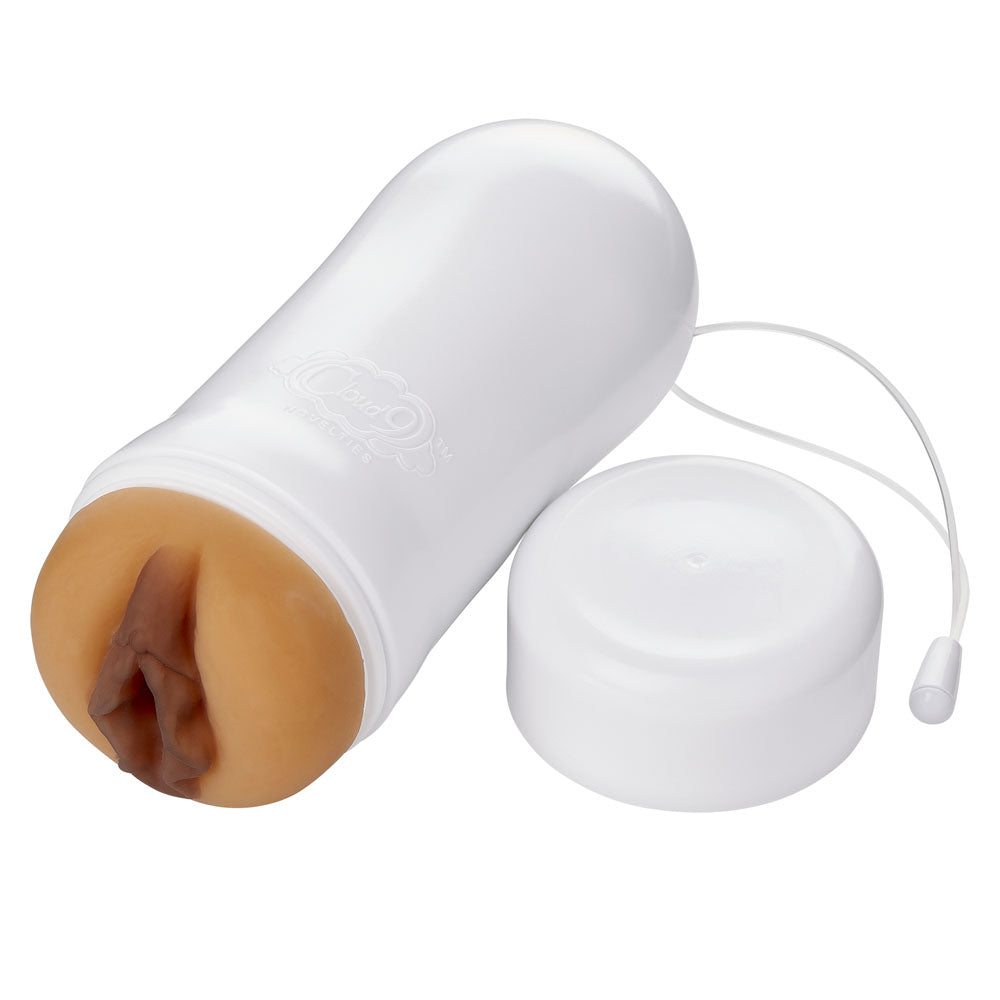 Pleasure Pussy Pocket Stroker Water Activated -  Tan WTC418