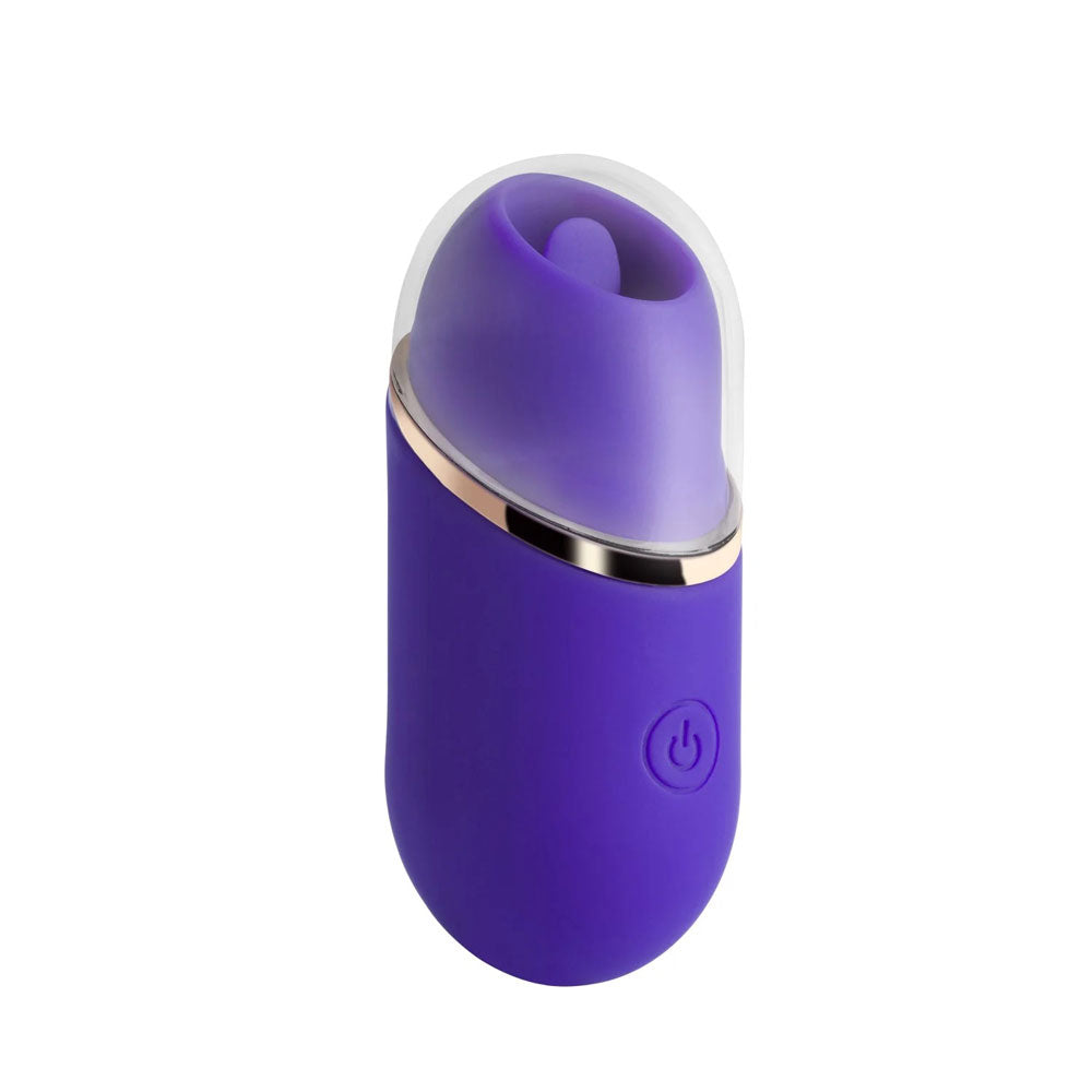 Abby - Mini Clit Licking Vibrator Tongue Sex Toy  - Purple H-TE-07-580BP