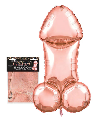 Glitterati Penis Party Balloon - Rose Gold LG-CP1082