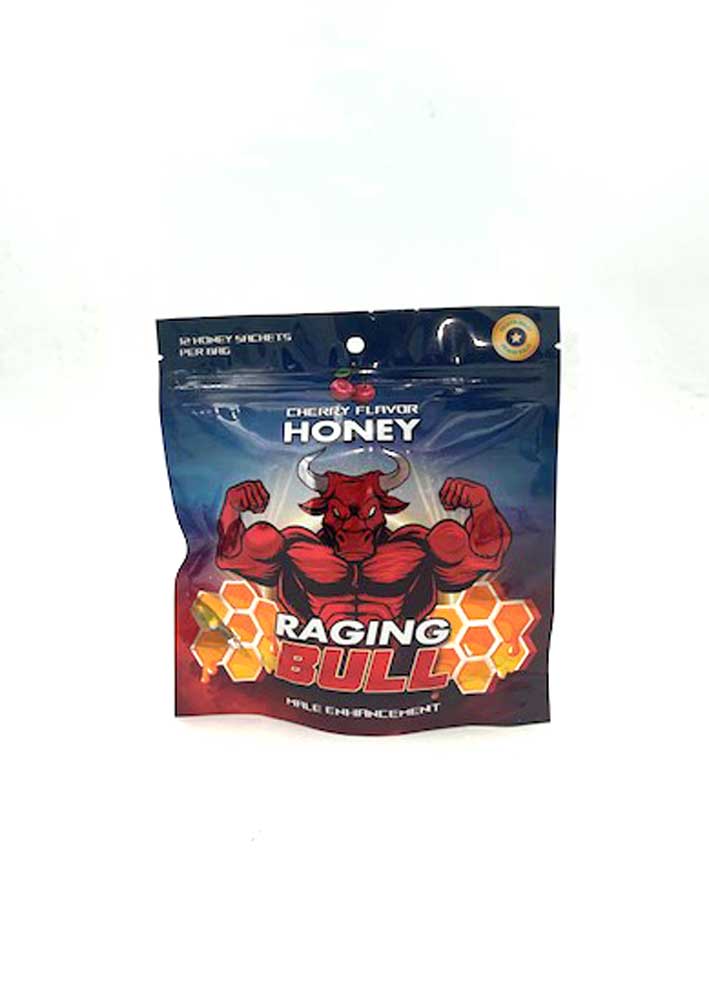 Raging Bull Male Enhancement - 12 Sachets Display  - Cherry Honey CG-RBH2