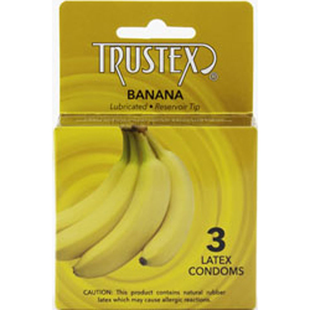 Trustex Flavored Lubricated Condoms - 3 Pack - Banana AL-4025