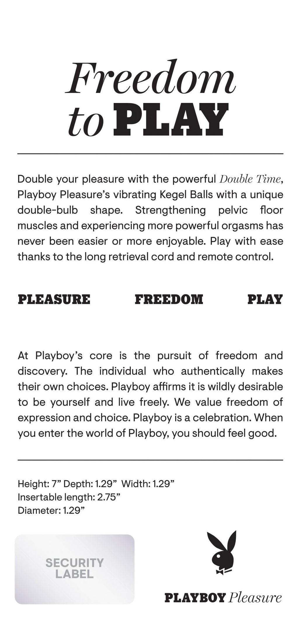 Playboy Pleasure - Double Time - Kegel Balls - Dark Purple