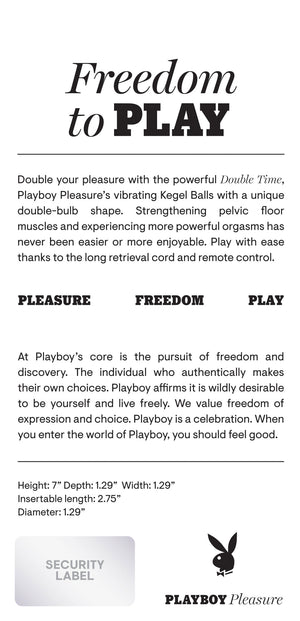 Playboy Pleasure - Double Time - Kegel Balls - Dark Purple