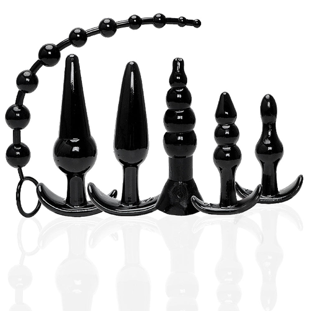 The 9's Try-Curious Anal Plug Kit - Black ICB8013-2