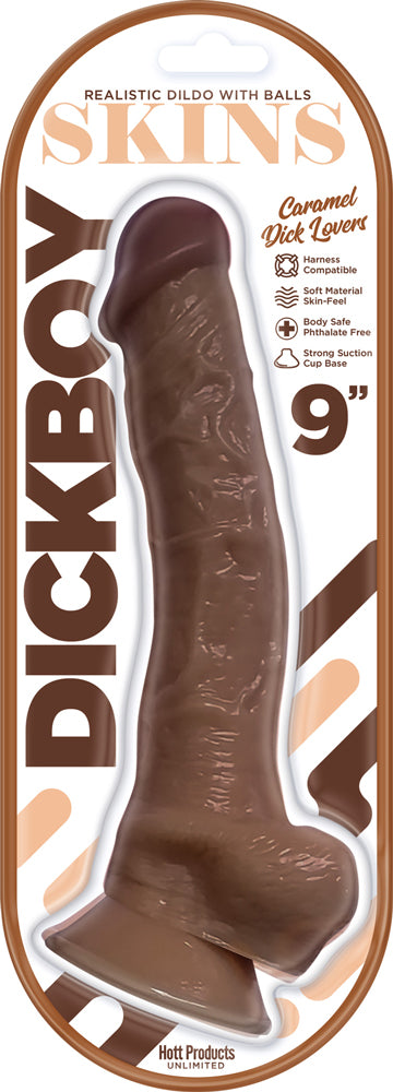 Dickboy - Skins - Dildo With Balls - 9 Inch -  Caramel Dick Lovers HP3364