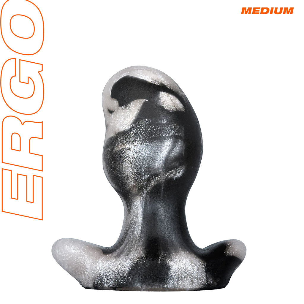 Ergo Butt Plug - Medium - Platinum Swirl OX-1358-MBLPL