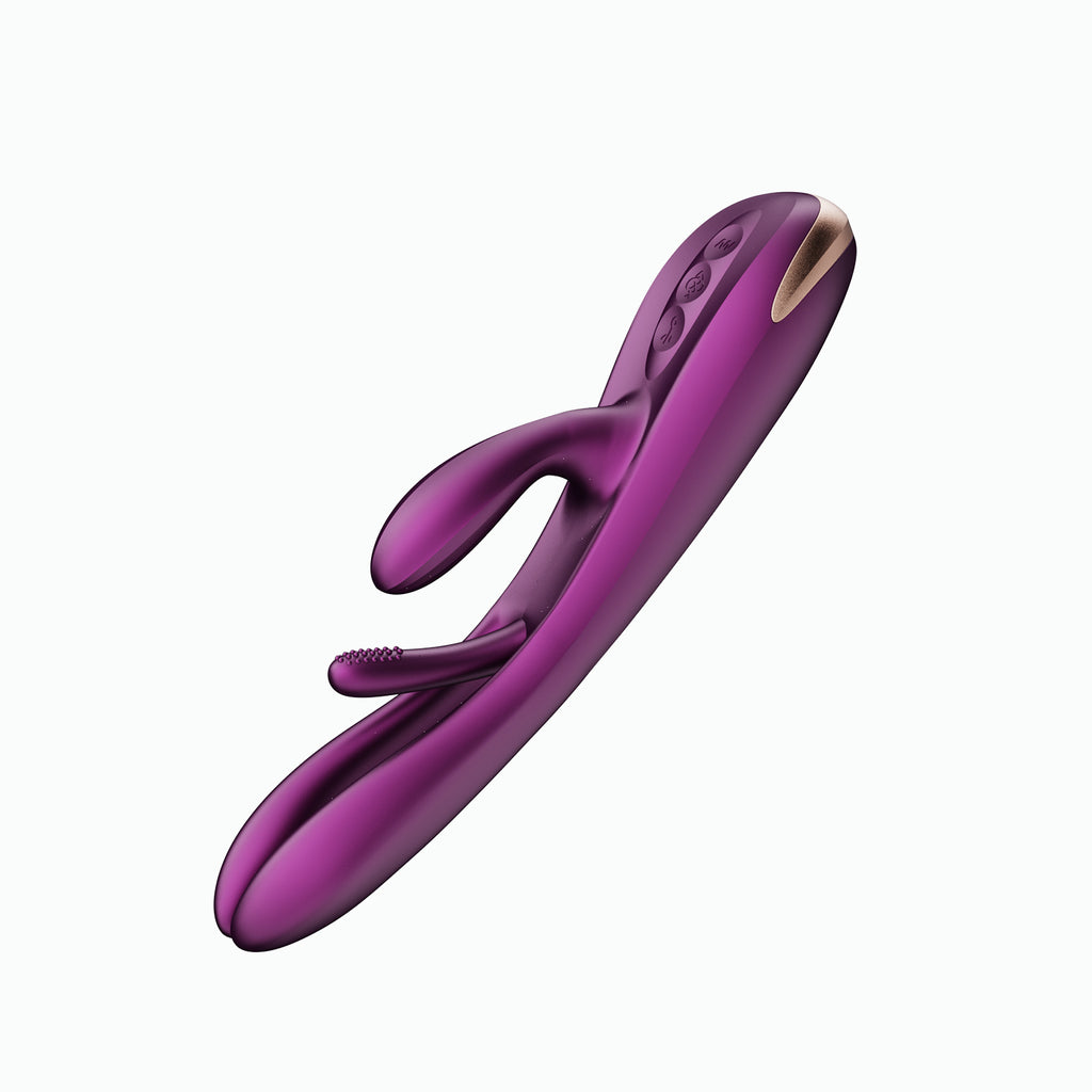 Terri - App Controlled Tapping Rabbit Vibrator -  Purple