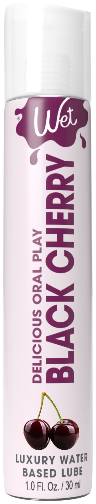 Wet Delicious Oral Play - Black Cherry -  Waterbase Flavored Lubricant 1 Oz WT21527