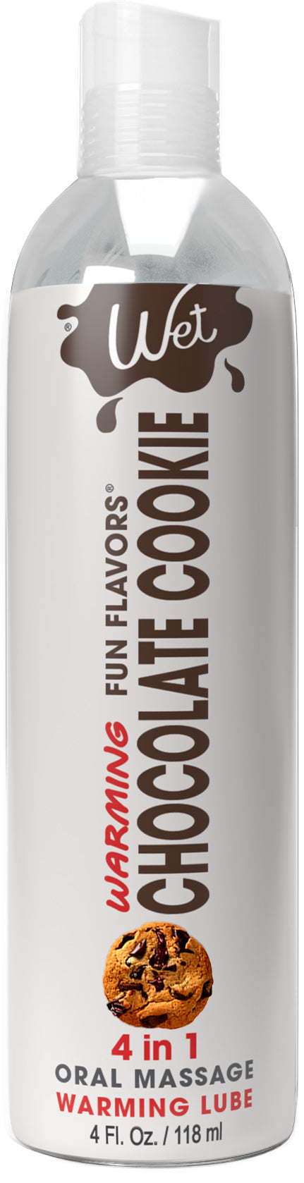 Wet Warming Fun Flavors - Chocolate Cookie - 4 in  1 Lubricant 4 Oz WT21584