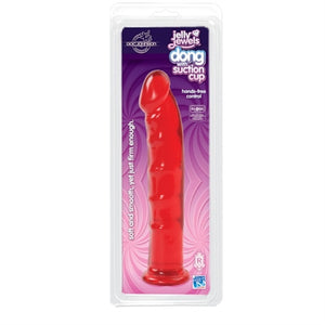 Jelly Jewels - Dong With Suction Cup - Red DJ7012-01