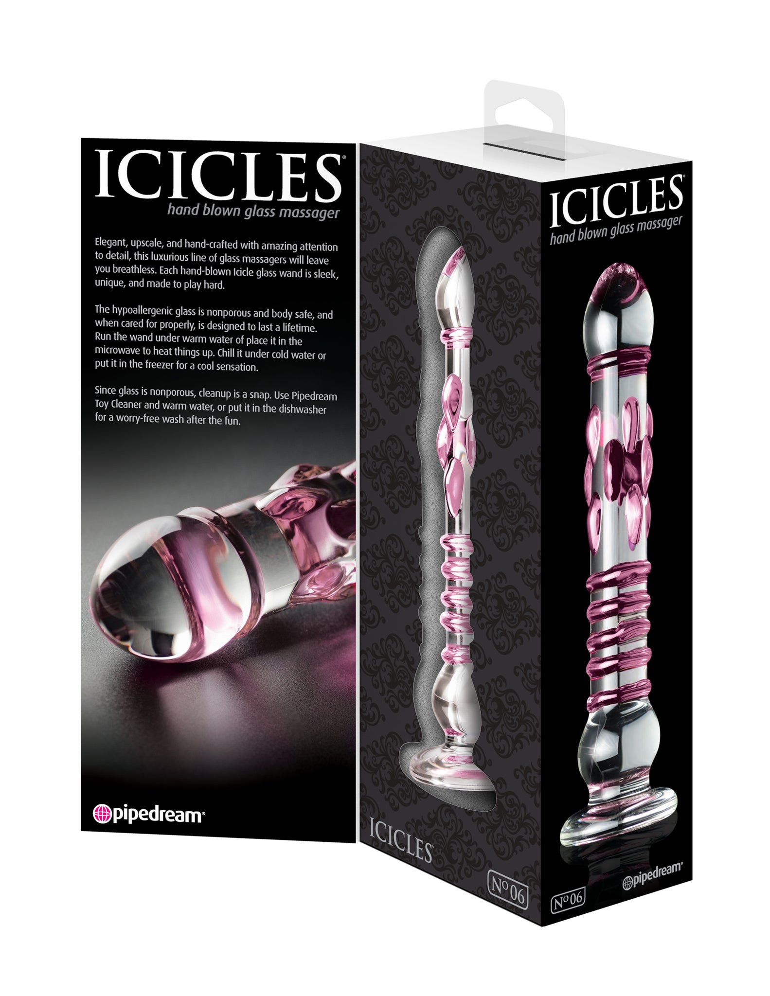 Icicles No. 6 - Clear / Pink