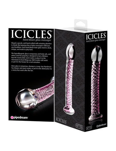 Icicles No. 53 - Clear / Pink