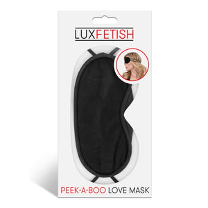 Peek-a-Boo Love Mask - Black