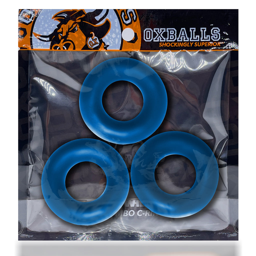 Fat Willy 3-Pack Jumbo C-Rings - Space Blue