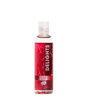Delights Water Based - Strawberry - Flavored Lube  4 Oz WT21525