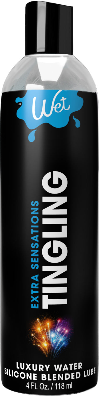 Wet Extra Sensations Tingling Water/silicone Blend Based Lubricant 4 Oz WT20794