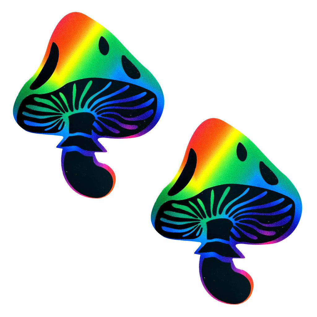 Rainbow Trippin' Psychedelic Toadstool Nipple Cover Pasties NN-BLA-TOD-RAT