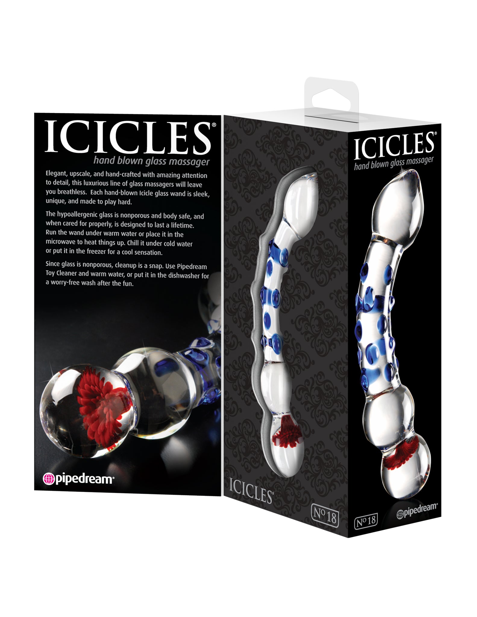 Icicles No. 18 - Clear / Blue