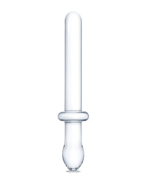 9.25 Inch Classic Smooth Dual-Ended Dildo - Clear GLAS-166