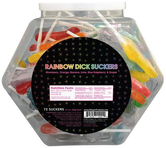 Rainbow Dick Suckers - 72 Pack KG-NV070FB
