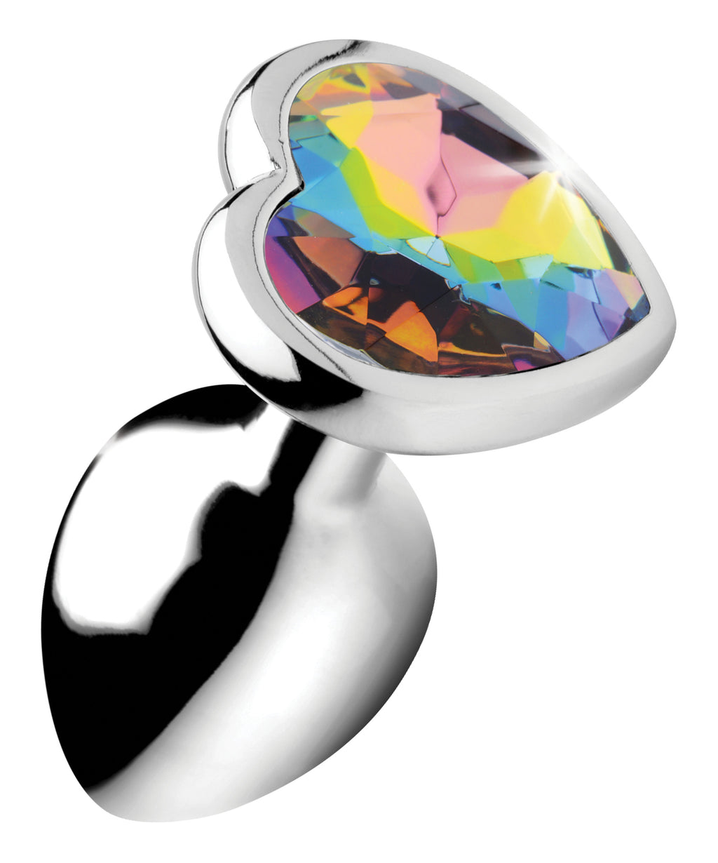 Rainbow Prism Heart Anal Plug - Small BTYS-AG374-SML