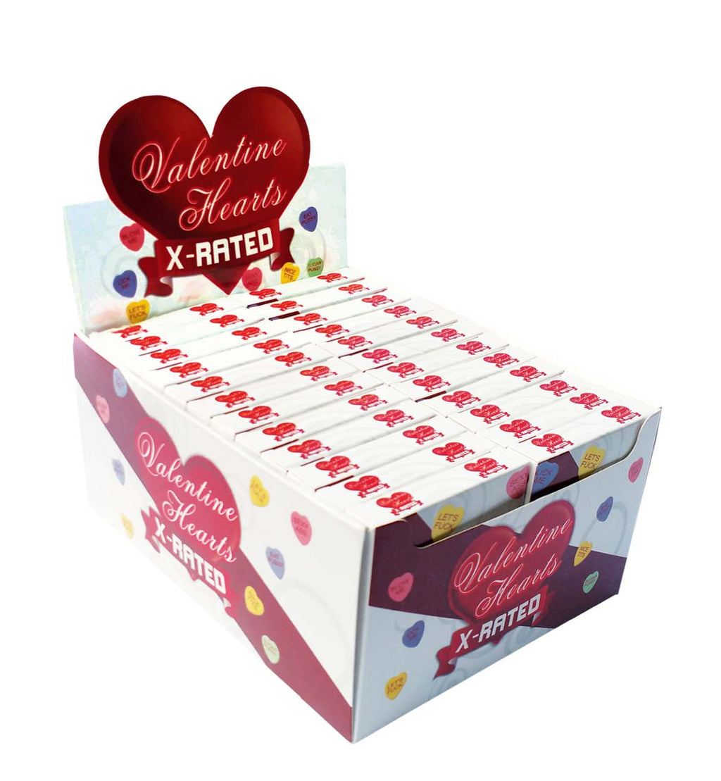 Valentine Hearts X-Rated Candy - 24 Count Display HTP2991D